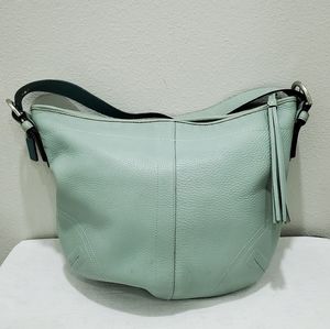 Coach Leather Pebbled Hobo Handbag